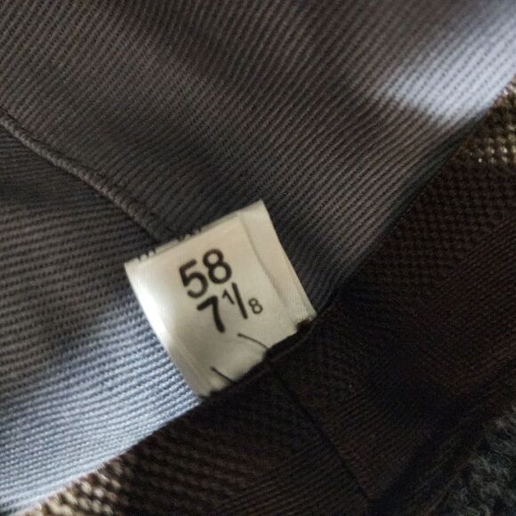 VTG Bates Deerstalker Harris Tweed Bluish Gray Herringbone Wool Hat Sz 58 7 1/8 - Picture 8 of 10